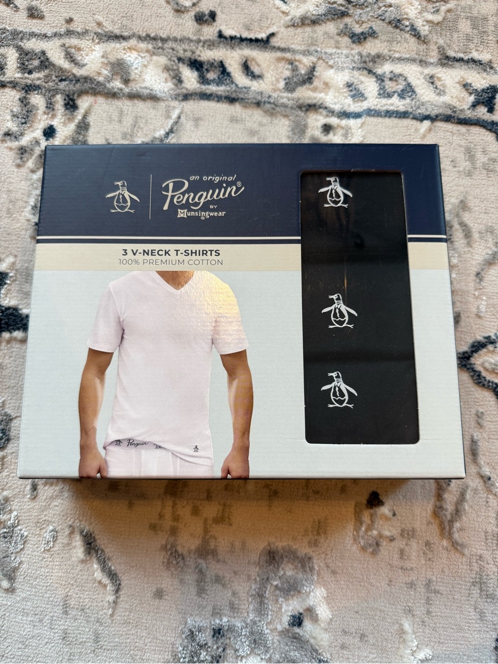 Original Penguin Men's 3-Pack V-Neck Tee Set - Black
